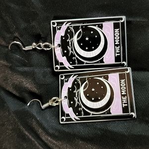 Hippy sun the moon resin earrings lightweight n polished  Wiccan witchy